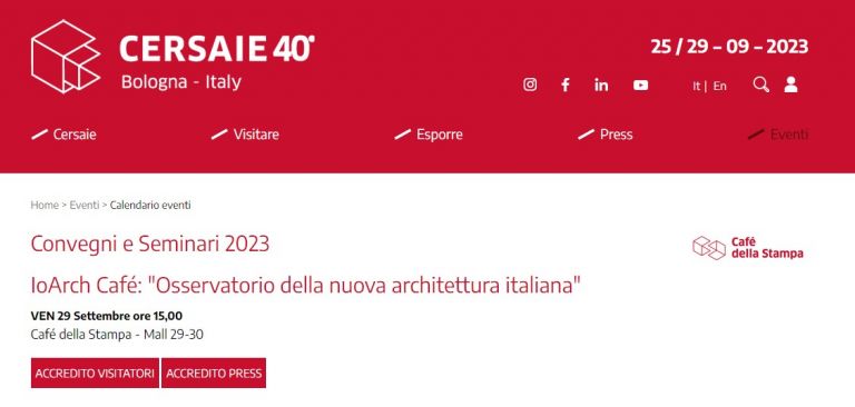 GBa Studio selezionato per l' Osservatorio della nuova architettura italiana