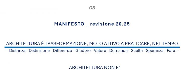 Nuovo Manifesto 20.25_Cosa non è Architettura